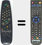 T&eacute;l&eacute;commande pour remplacer RC 1040 (20123441)