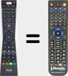 Télécommande pour remplacer RCA249101 (23521254)