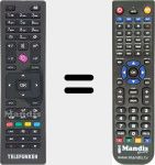 T&eacute;l&eacute;commande pour remplacer RC4860 (23217435)