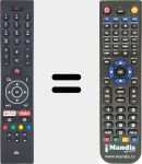 T&eacute;l&eacute;commande pour remplacer RC43135 (23516896)