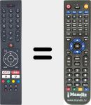 Télécommande pour remplacer RC43135 (30101766)