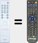 T&eacute;l&eacute;commande pour remplacer RC-1154 (307010080001D)