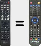Télécommande pour remplacer RC-1222 (30701025400AD)