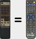 T&eacute;l&eacute;commande pour remplacer RC-824 (3990350003)