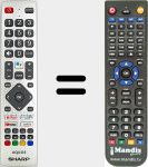 Télécommande pour remplacer SHWRMC0133N (40BL5EA)