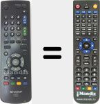 T&eacute;l&eacute;commande pour remplacer LCDTV010240 (9JD076B0MU030)