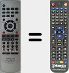Télécommande pour remplacer RC-F 0320 E (A70-1727-08)