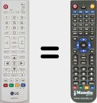 Télécommande pour remplacer AKB73975712