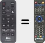 T&eacute;l&eacute;commande pour remplacer AKB74435311