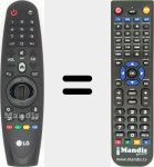 Télécommande pour remplacer AKB74495302