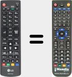 T&eacute;l&eacute;commande pour remplacer AKB73715642