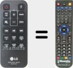 T&eacute;l&eacute;commande pour remplacer AKB74815376