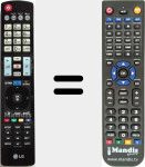 Télécommande pour remplacer AKB73615303