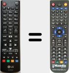 Télécommande pour remplacer AKB74915327