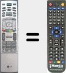 Télécommande pour remplacer 6710T00017V