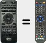 Télécommande pour remplacer AKB68183501
