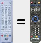 Télécommande pour remplacer AKB74915364