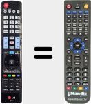 Télécommande pour remplacer AKB73756564