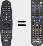 T&eacute;l&eacute;commande pour remplacer AKB74495316