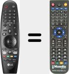 T&eacute;l&eacute;commande pour remplacer AKB75455301 (AN-MR18 BA)