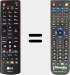 T&eacute;l&eacute;commande pour remplacer AKB74475479