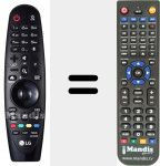 T&eacute;l&eacute;commande pour remplacer AKB74896401