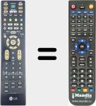 T&eacute;l&eacute;commande pour remplacer LD73A (MKJ39170804)