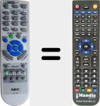 T&eacute;l&eacute;commande pour remplacer RD-448E (7N900921)