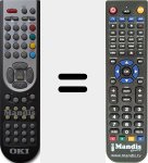 T&eacute;l&eacute;commande pour remplacer RC1165 (OKIRC1165)