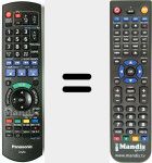 Télécommande pour remplacer N2QAYB000466