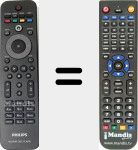 T&eacute;l&eacute;commande pour remplacer RC4749/01 (996510025848)