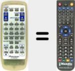 T&eacute;l&eacute;commande pour remplacer CU-XR055 (AXD7223)