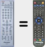 T&eacute;l&eacute;commande pour remplacer AXD7727 (WIR248003-AM05)