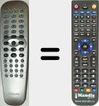 T&eacute;l&eacute;commande pour remplacer CRP64801 (996500028800)