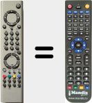 T&eacute;l&eacute;commande pour remplacer RC 1602 (20275655)