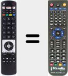 T&eacute;l&eacute;commande pour remplacer RC 5118F (23437332)