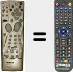 T&eacute;l&eacute;commande pour remplacer RCT 120DA M1 (35830590)