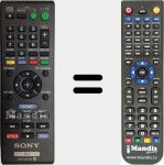 Télécommande pour remplacer RMT-B119A (149002712)