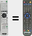 T&eacute;l&eacute;commande pour remplacer RMT-D232P (147966012)