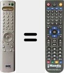 T&eacute;l&eacute;commande pour remplacer RM-Y 1102 (147828512)