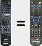 T&eacute;l&eacute;commande pour remplacer RMT-D 248 P (148016711)