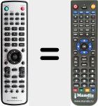 Télécommande pour remplacer RU-M117 (098GRABD1NENDS)
