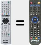 Télécommande pour remplacer RMT-D233P (147965911)