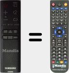 Télécommande pour remplacer TM1451 (AH59-02631J)
