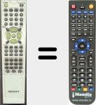 T&eacute;l&eacute;commande pour remplacer TVD 15XF