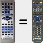 Télécommande pour remplacer RRMCGA082AWSA