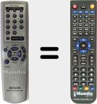 T&eacute;l&eacute;commande pour remplacer U0090142U (RC-ZAS01)