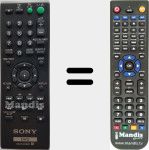 Télécommande pour remplacer RMT-D197P (148942911)