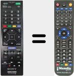 T&eacute;l&eacute;commande pour remplacer RM-ED062 (149271811)