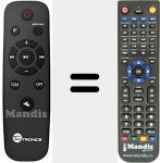 T&eacute;l&eacute;commande pour remplacer TT-SK15